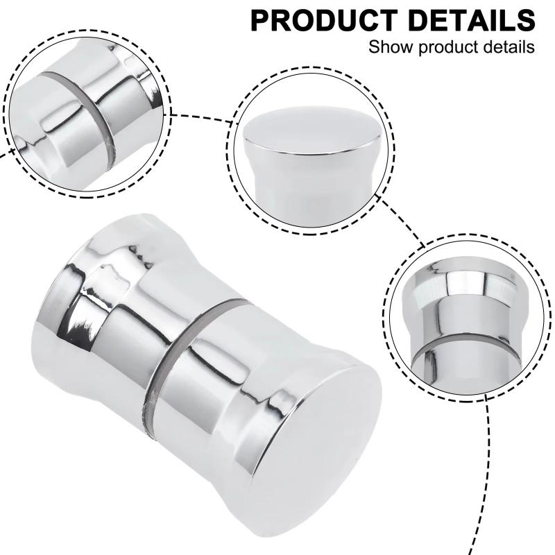 Door Knob Replacement - มือจับประตูกระจกห้องอาบน้ำแบบมีสไตล์, ลูกบิดประตูบานเลื่อนห้องอาบน้ำ, อะไหล่ฮาร์ดแวร์แบบดึงสองด้านสำหรับประตูกระจกห้องน้ำ