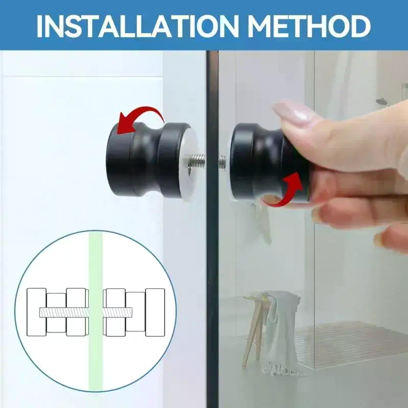 มือจับประตูกระจกห้องอาบน้ำแบบม - Door Knob Replacement บทวิจารณ์และราคา