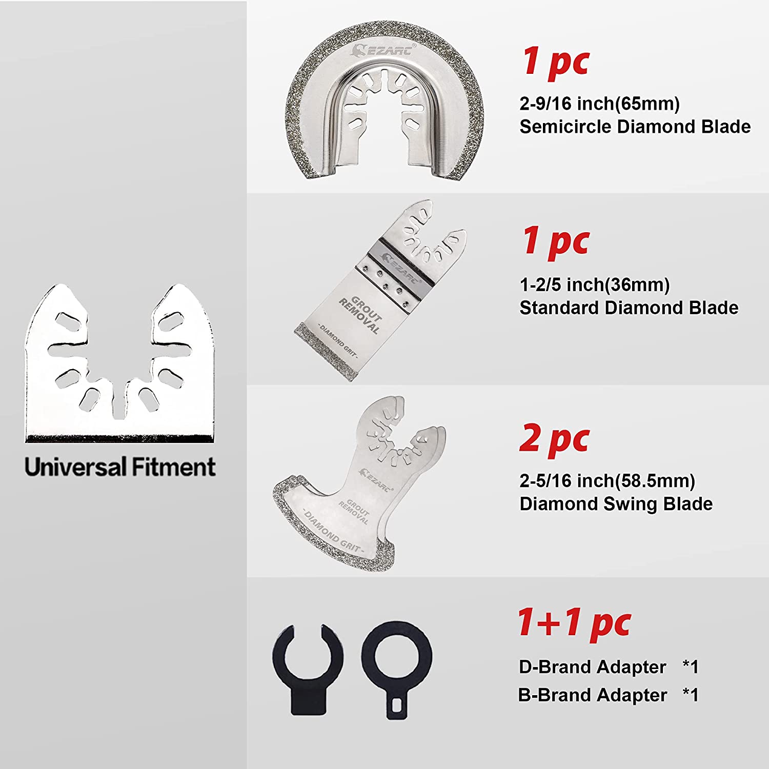 ชุดใบมีดตัดอเนกประสงค์ EZARC 4 - Grout Saw Removal บทวิจารณ์และราคา