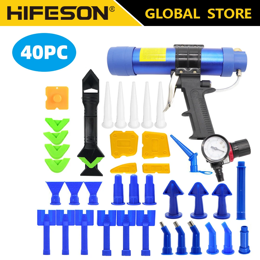 310ML ปืนยิงกาวนิวเมติกตลับหมึ - Caulking Gun Dispensing บทวิจารณ์และราคา
