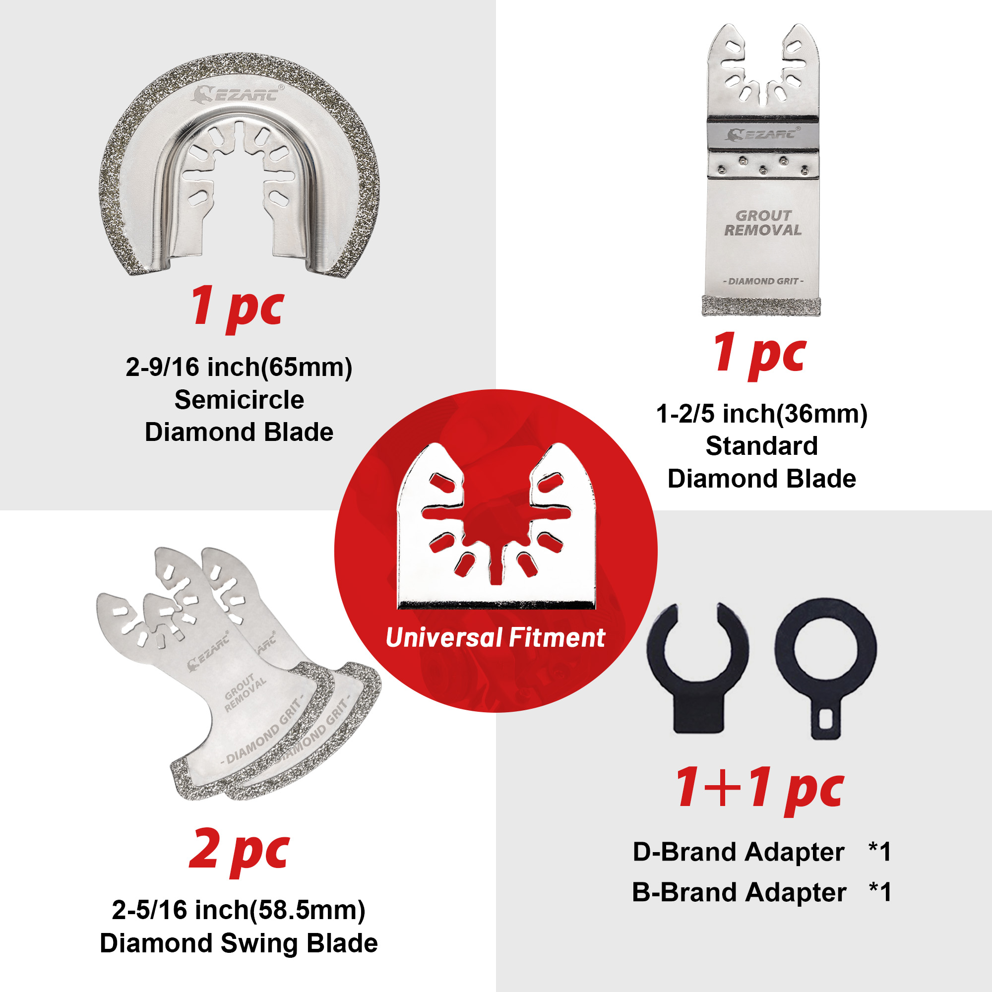 ชุดใบเลื่อยตัดยาแนว EZARC, ใบเ - Grout Saw Removal บทวิจารณ์และราคา