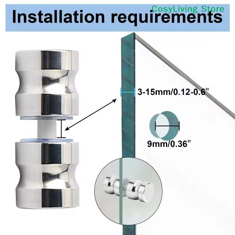 มือจับประตูกระจกห้องอาบน้ำแบบม - Door Knob Replacement บทวิจารณ์และราคา
