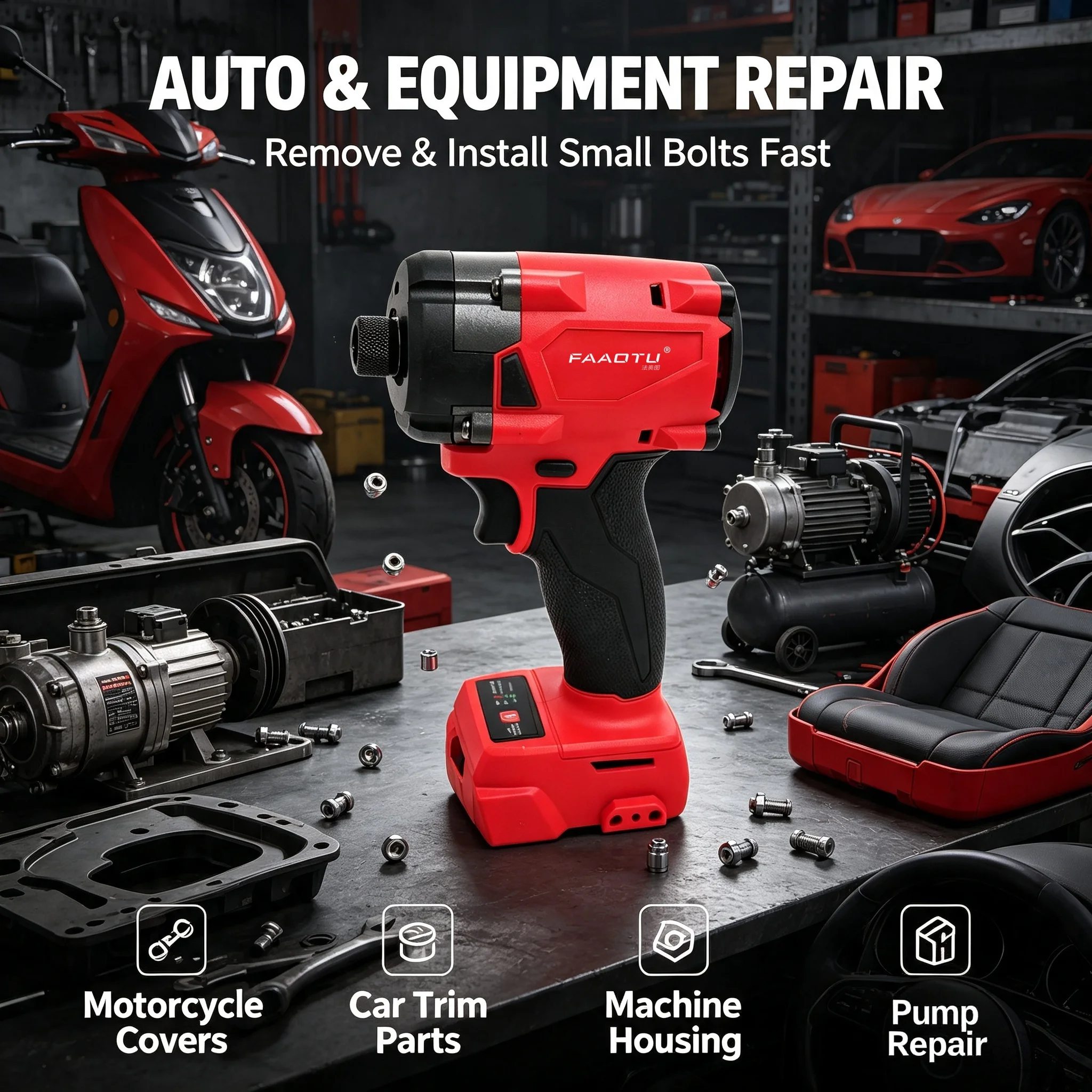 ไขควงไฟฟ้าไร้สาย FAAOTU 18V, ไ - Home Improvements บทวิจารณ์และราคา