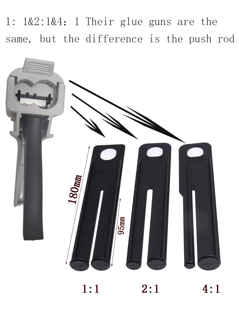 50ml 2 ส่วนประกอบ AB กาวกาวอีพ - Caulking Gun Dispensing บทวิจารณ์และราคา