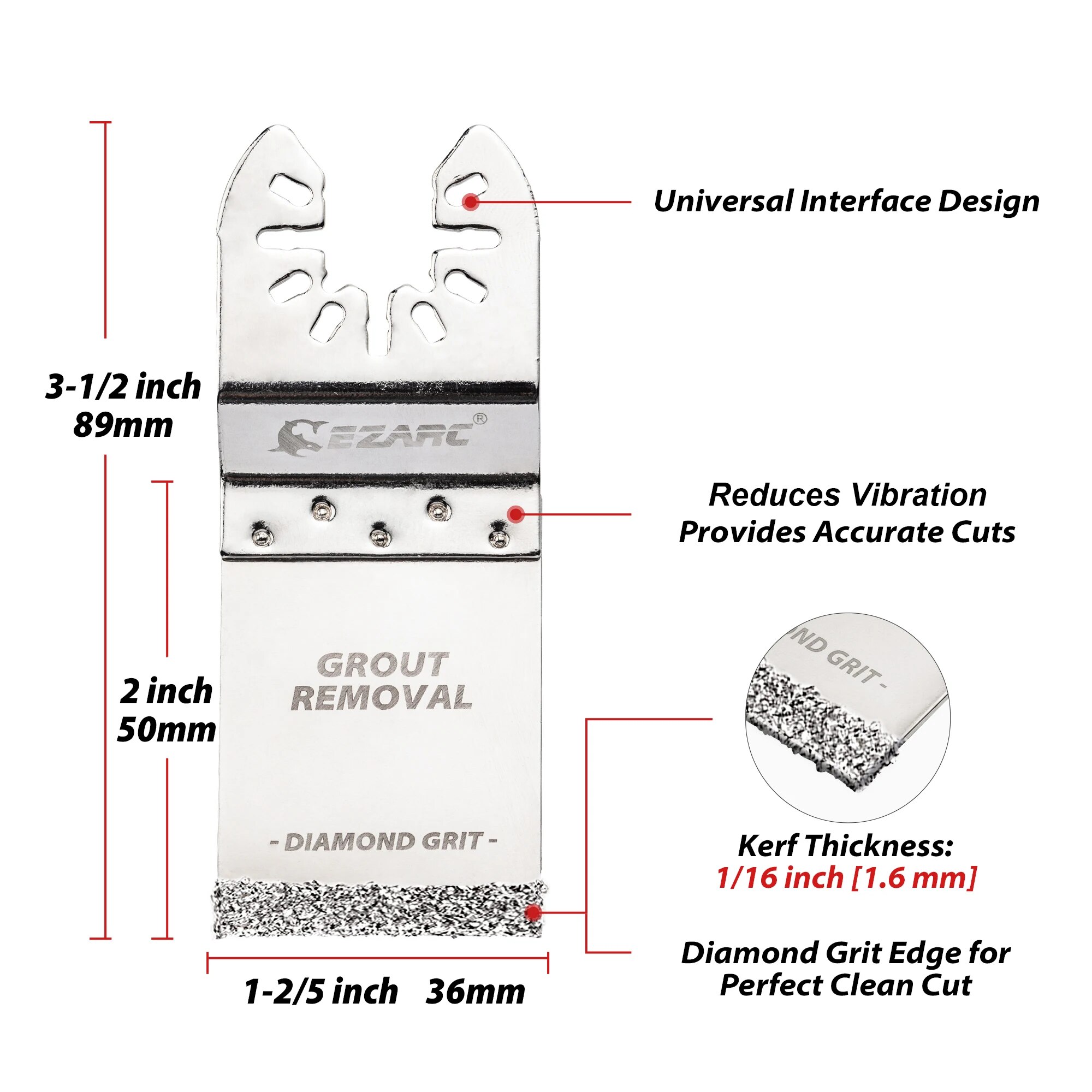 ใบเลื่อยอเนกประสงค์ EZARC 3 ชิ - Grout Saw Removal บทวิจารณ์และราคา